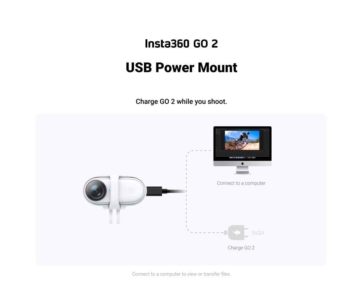 Зарядное устройство Insta360 GO 2 USB Power Mount (CING2CB/Q)