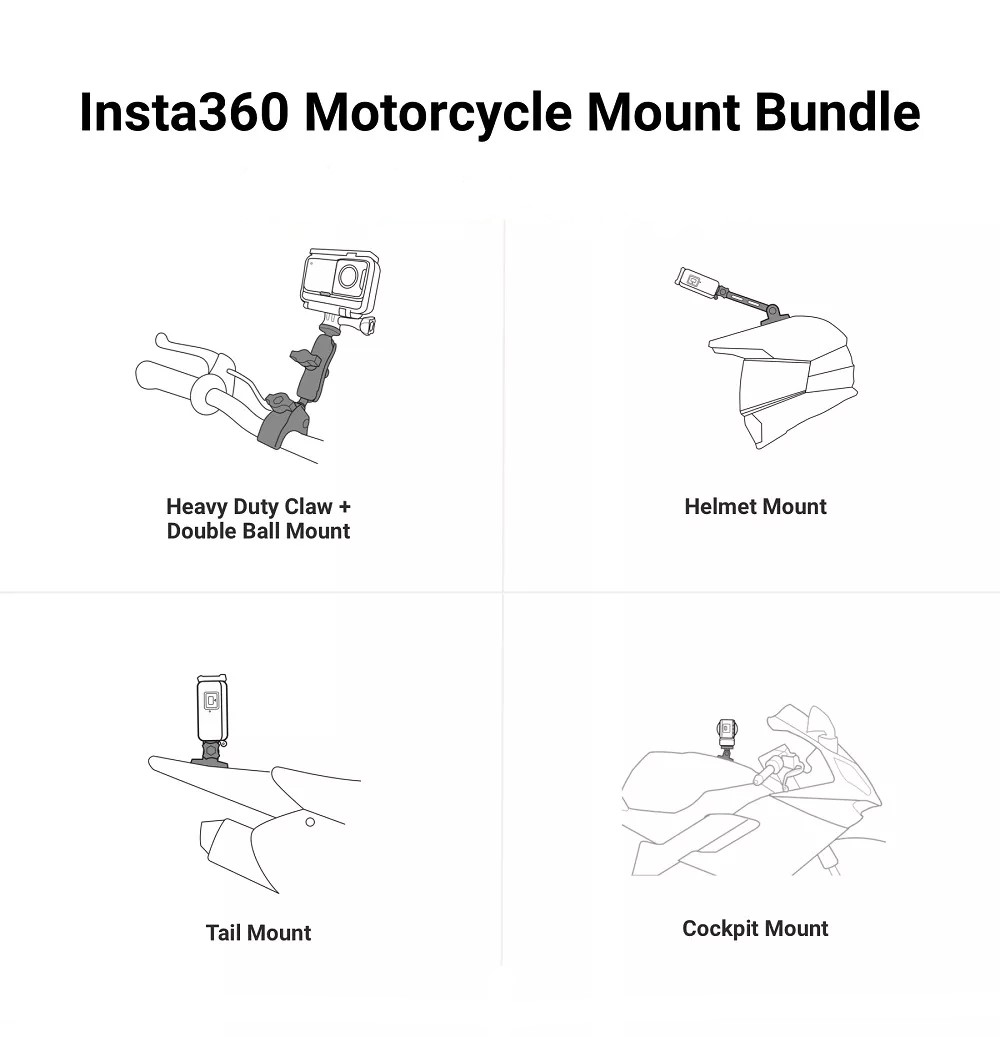 Комплект Insta360 Motorcycle Mount Bundle (DINMBBN/A)